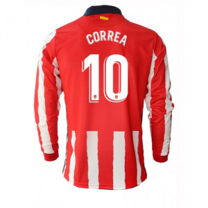 Atletico Madrid Angel Correa Long Sleeve Home Jersey