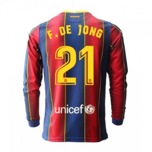 FC Barcelona Frenkie De Jong Home Long Sleeve Jersey