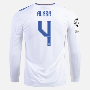 Real Madrid David Alaba 4 Thuis shirt 2021/22 – Lange Mouw
